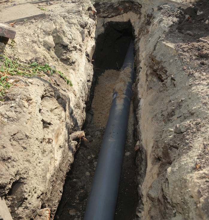 sewer-trench